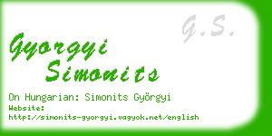 gyorgyi simonits business card